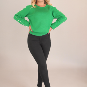 Saco de perlas, pantalón karito