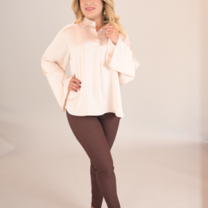 Blusa manga quimono pantalón rayado